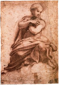 Madonna Seated On Clouds With Putto — Antonio Allegri Da Correggio