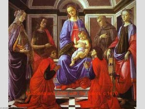Madonna Und Kind Mit Sechs Heiligen — Sandro Botticelli