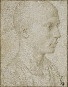 Study Of A Bust Of Yyoung Boy With Shaved Head — Gerard David