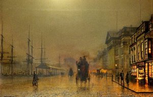 Liverpool Docks By Night — John Atkinson Grimshaw