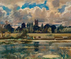 Dedham Painted From Lock Cottage