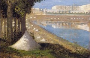 Vue Sur Le Château De Versailles Et L.orangerie — Pierre Cécile Puvis De Chavannes