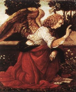 Annunciation (detail) (11) — Leonardo Da Vinci