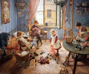 English Children's Nursery Deutsch Die Kinderstube Русский Питомник — Fritz Von Uhde