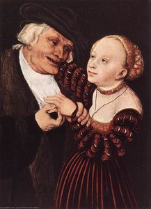 Der Alte Und Das Junge Mädchen — Lucas Cranach Der Ältere