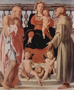 Madonna With St. Francis And St. Jerome — Jacopo Pontormo