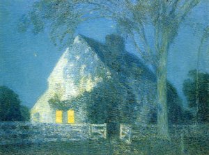 Moolight, The Old House — Frederick Childe Hassam