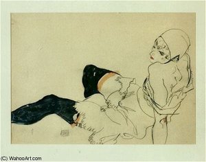 Untitled (5287) Übersetzung Deutsch: Unbetitelte Zeichnung Nr. 5287 — Egon Schiele