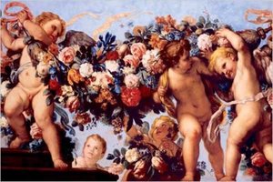 Cherubs And Garland — Carlo Maratta