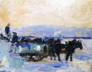 The Ice Cutting On The St. Lawrence — Maurice Cullen