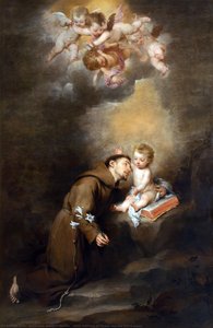 San Antonio De Padua Y El Niño Jesús — Bartolomé Esteban Murillo