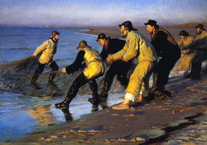 Fishermen Hauling The Net On Skagen's North Beach — Петер Северин Кројер