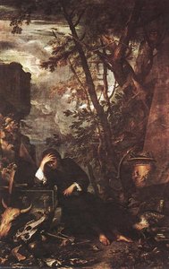 Democritus In Meditation — Salvator Rosa