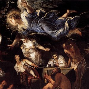 St Roch In Prison Visited By An Angel (detail) — Jacopo Tintoretto