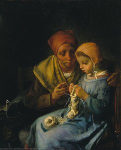 Die Stricklektion — Jean-françois Millet