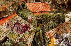 Cookham. Flowers In A Window — Sir Stanley Spencer