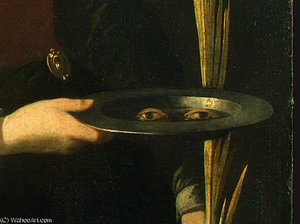Saint Lucy (detail) — Francisco De Zurbarán