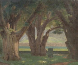 Yews In Mardale Church Yard Before Destruction — Delmar Harmood Banner