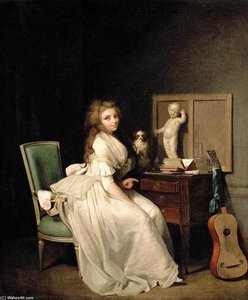 Eine Dame An Ihrem Schreibtisch — Louis Léopold Boilly