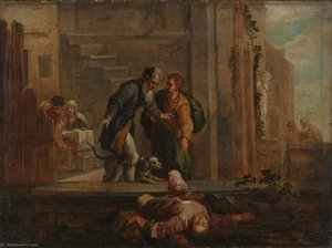 Tobit And The Dead Israelite (after Domenico Fetti) — David Teniers The Younger