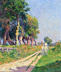 Eragny, Horse On A Sunny Path — Maximilien Luce