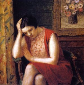 Portrait Of A Girl (also Known As Pensive Model) — Frederick Carl Frieseke