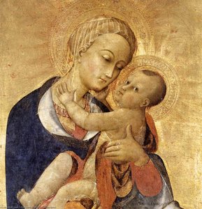 Virgen Con El Niño Y Cuatro Santos (detalle) — Sassetta