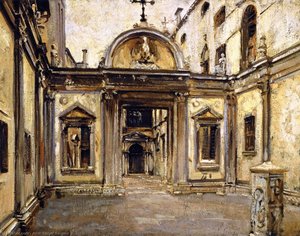 Curtea Scuola Grande Di San Giovanni Evangelista (cunoscută Și Sub Numele De San Giovani Evangelista) — John Singer Sargent