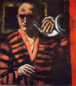 Self-portrait With Trumpet — Max Beckmann