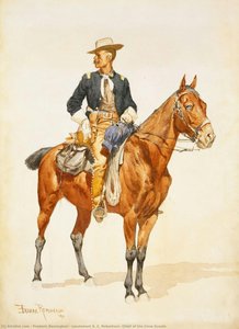 Tenente S. C. Robertson, Capo Degli Scout Crow — Frederic Remington