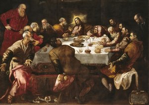 La Última Cena (detalle) — Jacopo Tintoretto