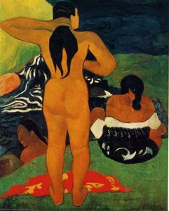 Tahitské Ženy Se Koupající — Paul Gauguin