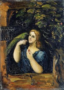 Femeia Cu Papagal — Paul Cézanne