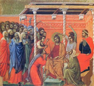 Mockery Of Christ — Duccio Di Buoninsegna