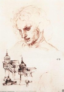 Studium Głowy Apostoła I Studium Architektoniczne — Leonardo Da Vinci