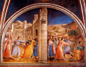 Il Giudizio E La Flagellazione Di San Стефан — Fra Angelico