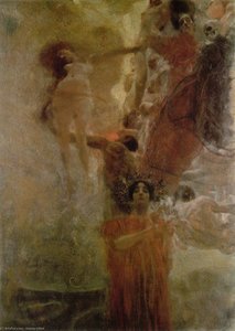 Lékarství (výkres Návrhu) — Gustav Klimt
