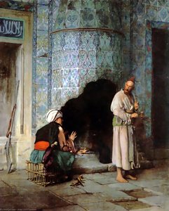 A Chat By The Fireside — Jean-léon Gérôme