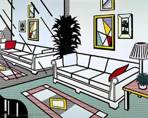 Interior With Mirrored Wall — Roy Lichtenstein