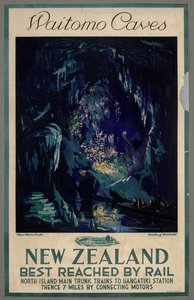Waitomo Caves New Zealand: Best Reached By Rail — New Zealand Railways. Publicity Branch