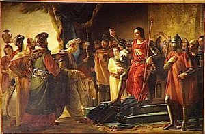 Saint Louis Recoit A Ptolemais Les Envoyes Du Vieux De La Montagne.1251 — Georges Rouget