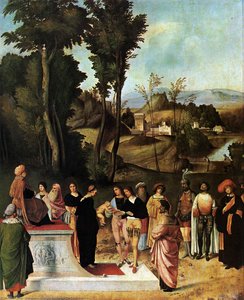 El Juicio De Moisés Por El Fuego — Giorgione