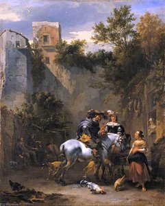 Halt At An Inn — Nicolaes Pietersz Berchem