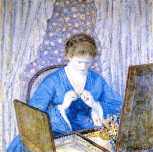 Girl In Blue — Frederick Carl Frieseke