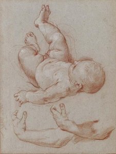 The Infant Romulus And Two Studies Of A Man's Left Arm — Carlo Maratta
