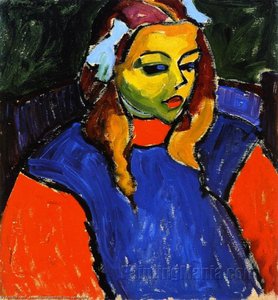 Girl With Green Face — 알렉세이 폰 야블렌스키