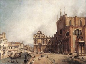 Santi Giovanni E Paolo Und Die Scuola Di San Marco — Giovanni Antonio Canaletto