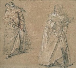 Two Studies Of A Nun — Nicolas Lancret