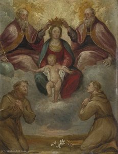 Madonna And Child Crowned By The Trinity And Adored By Franciscan Saints — Carlo Francesco Nuvolone