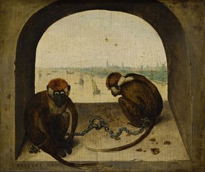 Två Ape — Pieter Bruegel Den Äldre